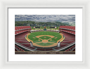 Oakland Coliseum 1972 - Framed Print