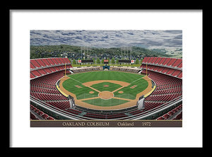 Oakland Coliseum 1972 - Framed Print