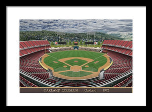 Oakland Coliseum 1972 - Framed Print