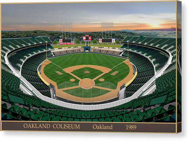 Oakland Coliseum 1989 - Canvas Print