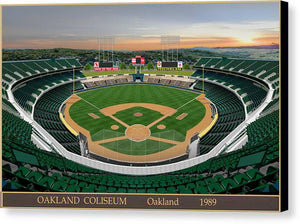 Oakland Coliseum 1989 - Canvas Print