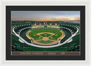 Oakland Coliseum 1989 - Framed Print