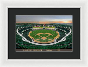 Oakland Coliseum 1989 - Framed Print