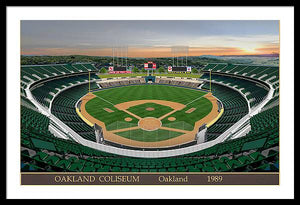 Oakland Coliseum 1989 - Framed Print