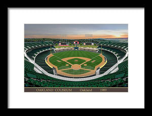 Oakland Coliseum 1989 - Framed Print