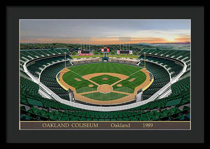 Oakland Coliseum 1989 - Framed Print