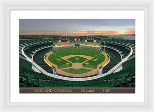 Oakland Coliseum 1989 - Framed Print