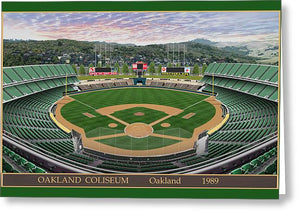 Oakland Coliseum 1989 - Greeting Card