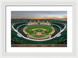 Oakland Coliseum 1989 - Framed Print