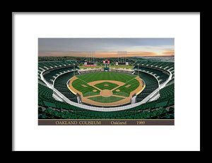 Oakland Coliseum 1989 - Framed Print