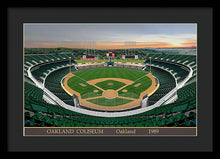 Load image into Gallery viewer, Oakland Coliseum 1989 - Framed Print
