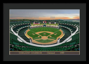 Oakland Coliseum 1989 - Framed Print