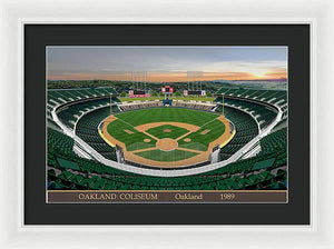 Oakland Coliseum 1989 - Framed Print