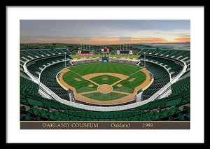 Oakland Coliseum 1989 - Framed Print