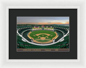 Oakland Coliseum 1989 - Framed Print