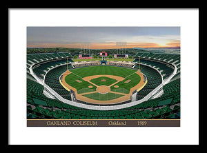 Oakland Coliseum 1989 - Framed Print