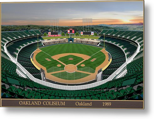 Oakland Coliseum 1989 - Metal Print