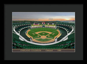 Oakland Coliseum 1989 - Framed Print