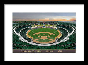 Oakland Coliseum 1989 - Framed Print