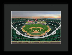 Oakland Coliseum 1989 - Framed Print