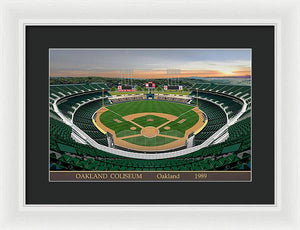 Oakland Coliseum 1989 - Framed Print