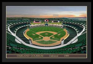 Oakland Coliseum 1989 - Framed Print