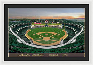 Oakland Coliseum 1989 - Framed Print