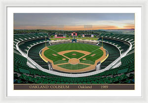 Oakland Coliseum 1989 - Framed Print