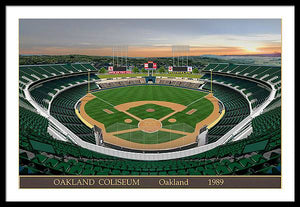 Oakland Coliseum 1989 - Framed Print