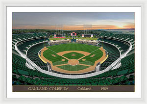 Oakland Coliseum 1989 - Framed Print