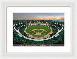 Oakland Coliseum 1989 - Framed Print