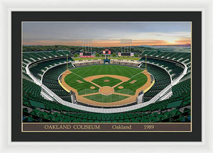 Oakland Coliseum 1989 - Framed Print