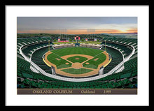 Load image into Gallery viewer, Oakland Coliseum 1989 - Framed Print
