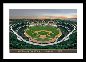 Oakland Coliseum 1989 - Framed Print