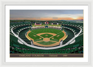 Oakland Coliseum 1989 - Framed Print