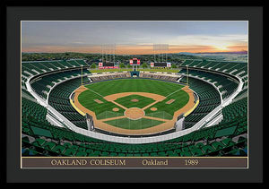 Oakland Coliseum 1989 - Framed Print