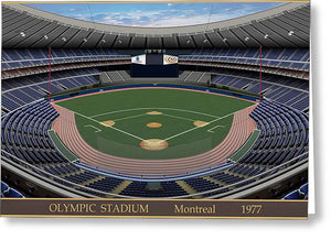 Olympic Stadium 1977 - Greeting Card