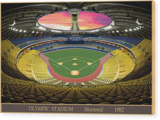 Olympic Stadium 1982 - Wood Print