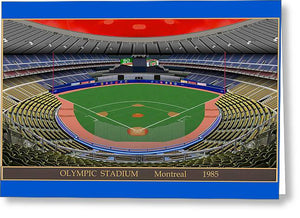 Olympic Stadium 1985 - Greeting Card