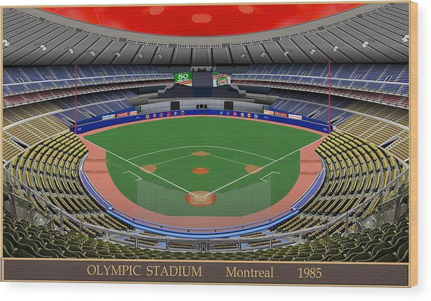 Olympic Stadium 1985 - Wood Print