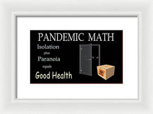 Load image into Gallery viewer, Pandemic Math 1 - Framed Print
