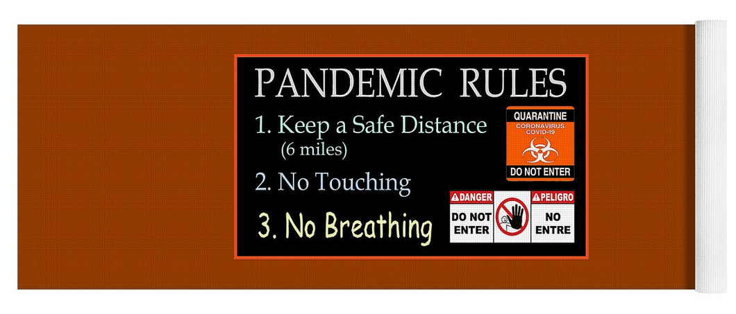 Pandemic Rules 1 - Yoga Mat