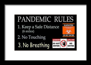 Pandemic Rules 1 - Framed Print