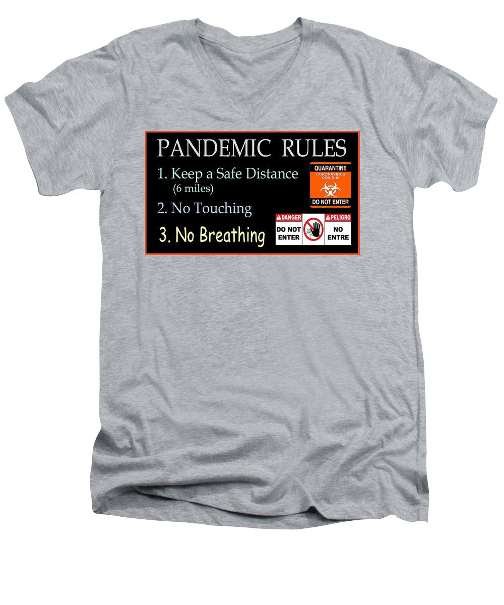 Pandemic Rules 1 - Men's V-Neck T-Shirt