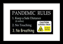 Load image into Gallery viewer, Pandemic Rules 2 - Framed Print
