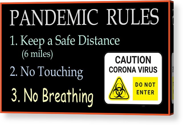 Pandemic Rules 2 - Acrylic Print