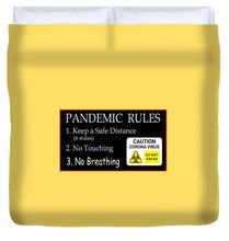 Load image into Gallery viewer, Pandemic Rules 2 - Duvet Cover
