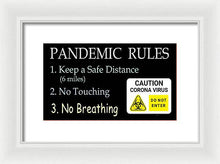 Load image into Gallery viewer, Pandemic Rules 2 - Framed Print
