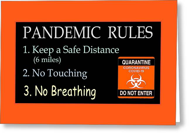 Pandemic Rules 3 - Greeting Card