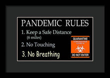 Load image into Gallery viewer, Pandemic Rules 3 - Framed Print
